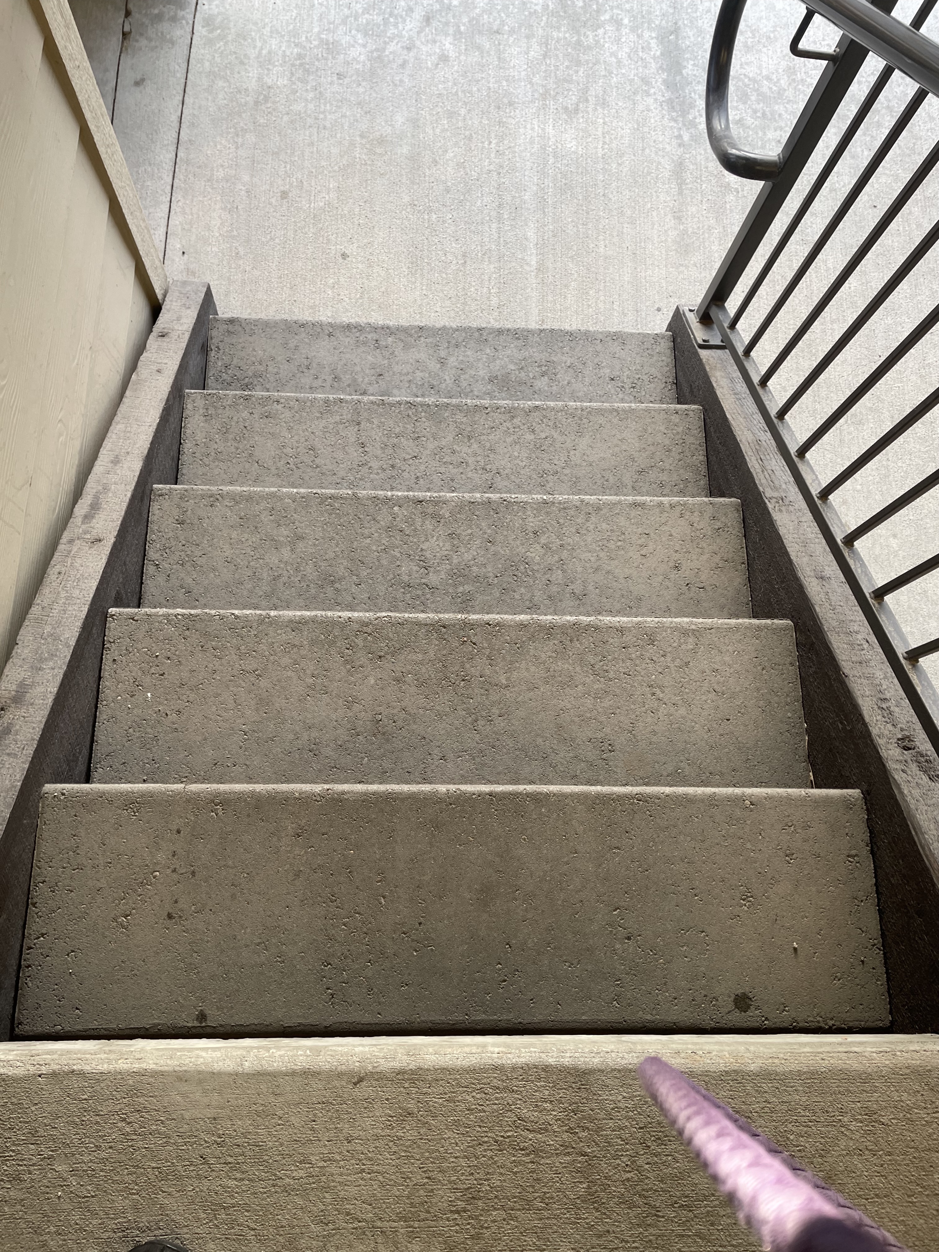 Looking down stairs